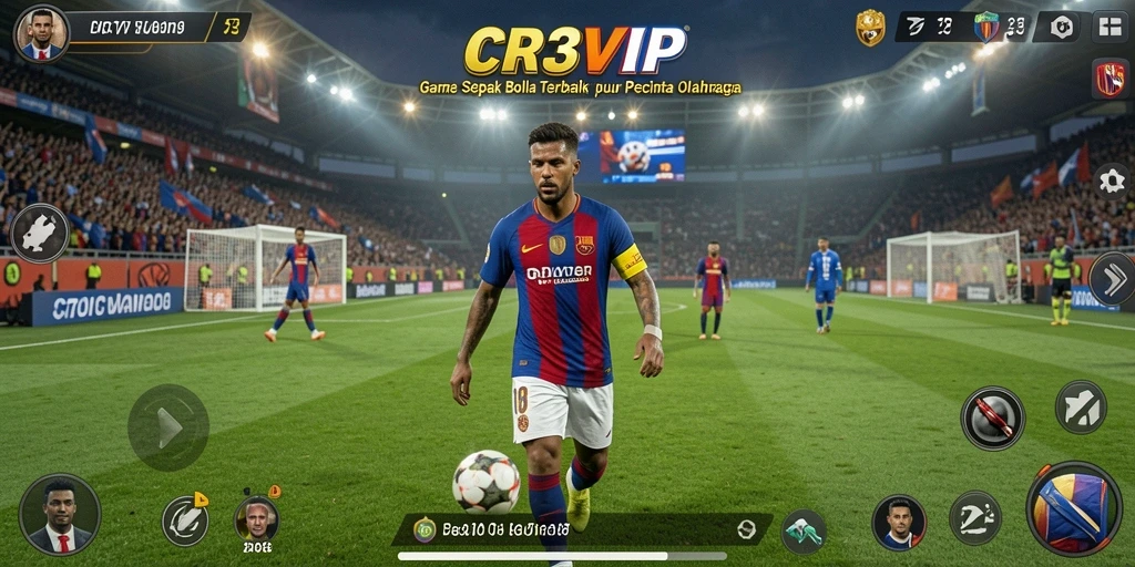 Gameplay menarik di CR7VIP yang menunjukkan aksi sepak bola