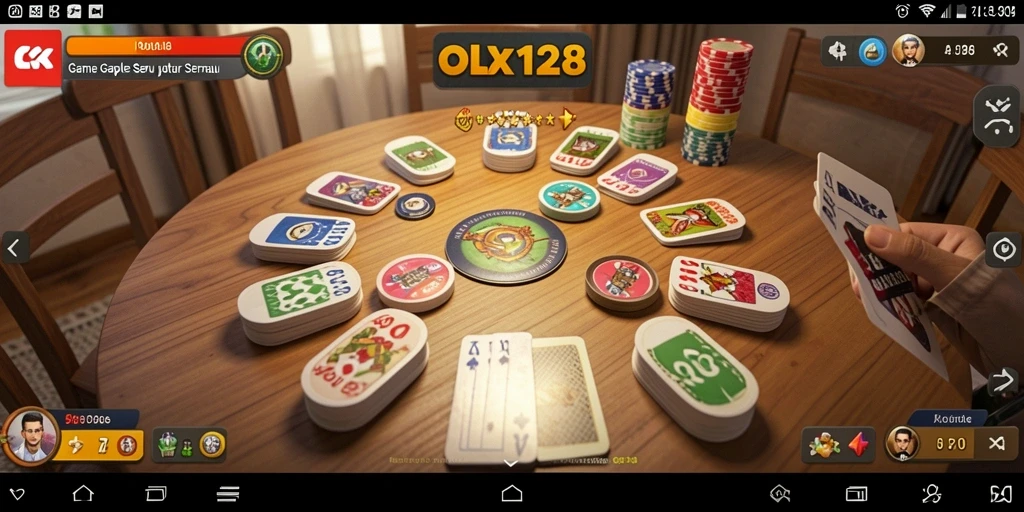Tampilan gameplay Gaple yang penuh aksi dan strategi.