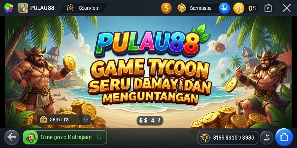 Screenshot gameplay PULAU88 menampilkan pulau yang sedang dibangun.
